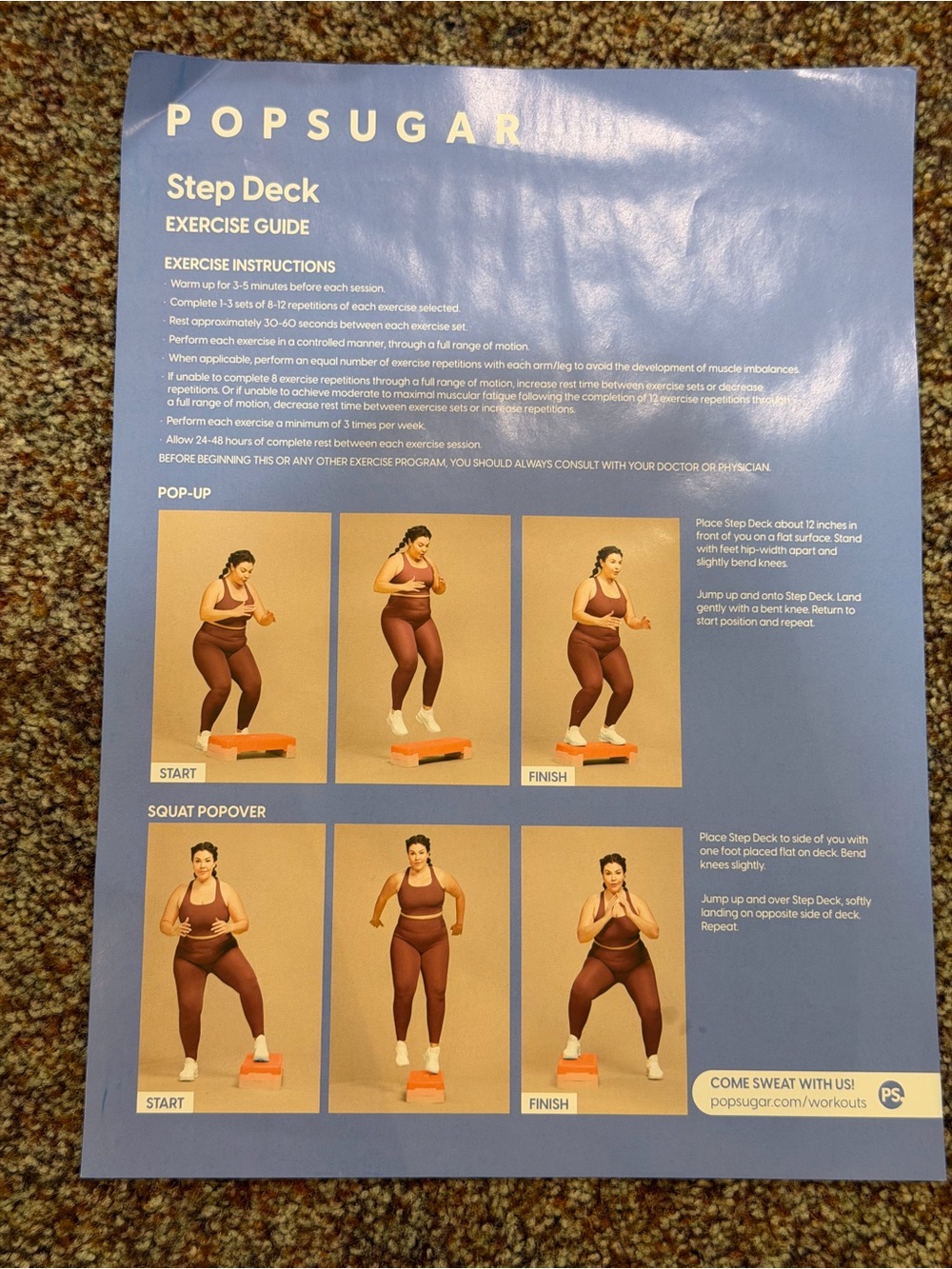 POPSUGAR Orange Step Deck with Instruction Card - Picture 4 of 6